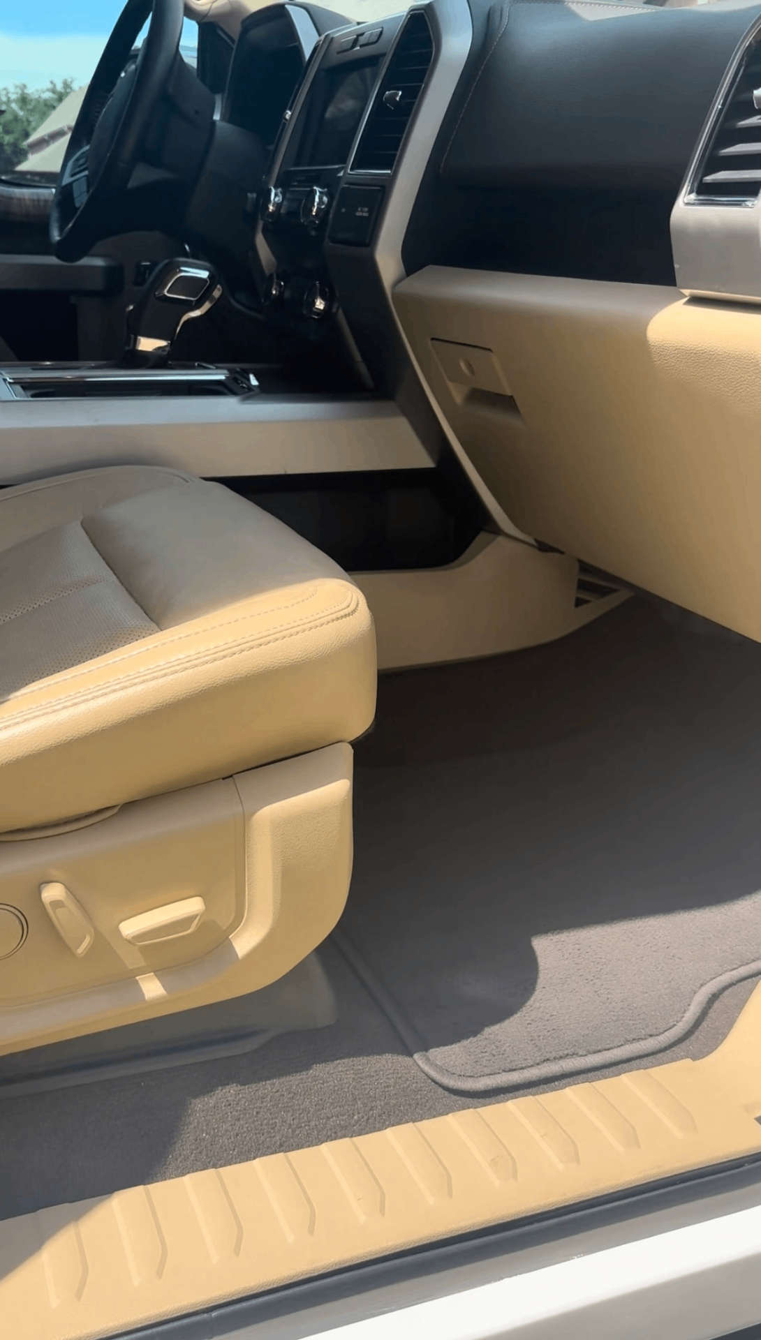 Truck interior after deep interior car cleaning in Frisco TX